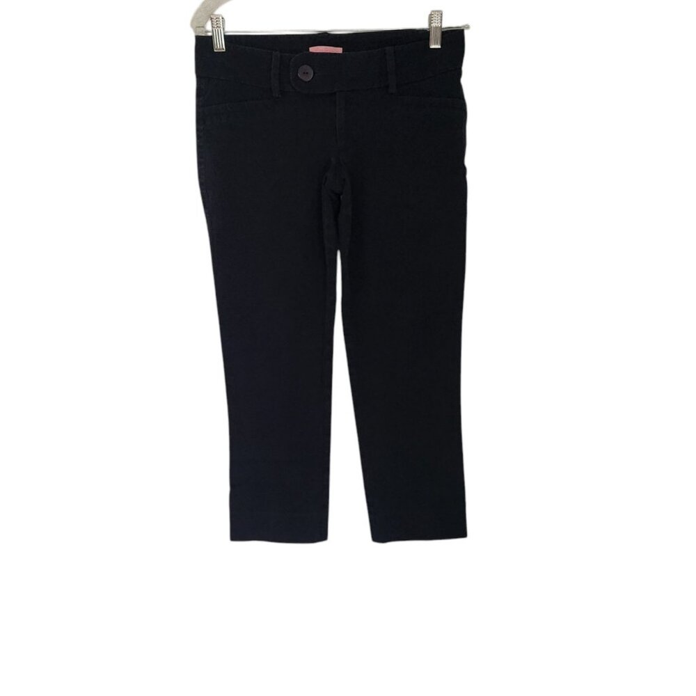 Lily Pulitzer Pants Cropped Low Rise Stretch Slim Blue Womens Size 4